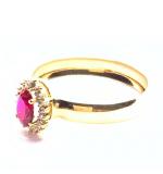 Anel em ouro 18k com 19 zirconias - 2ANZ0116